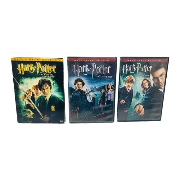 Harry Potter DVD Movies #2 4 and 5 Three Disk Bundle with Disks and Cases - Picture 1 of 10